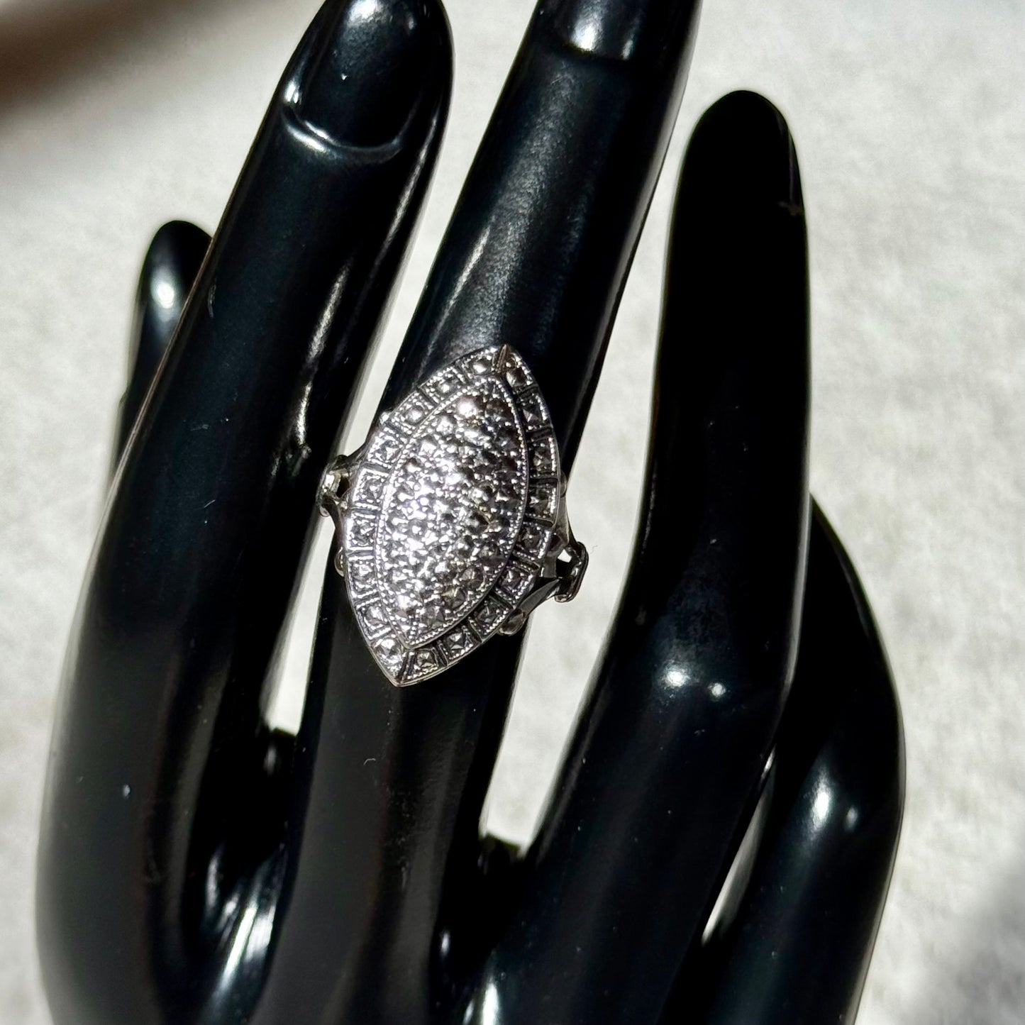 Vintage 14K Gold Electroplated Joseph Esposito Metal Marquis Ring