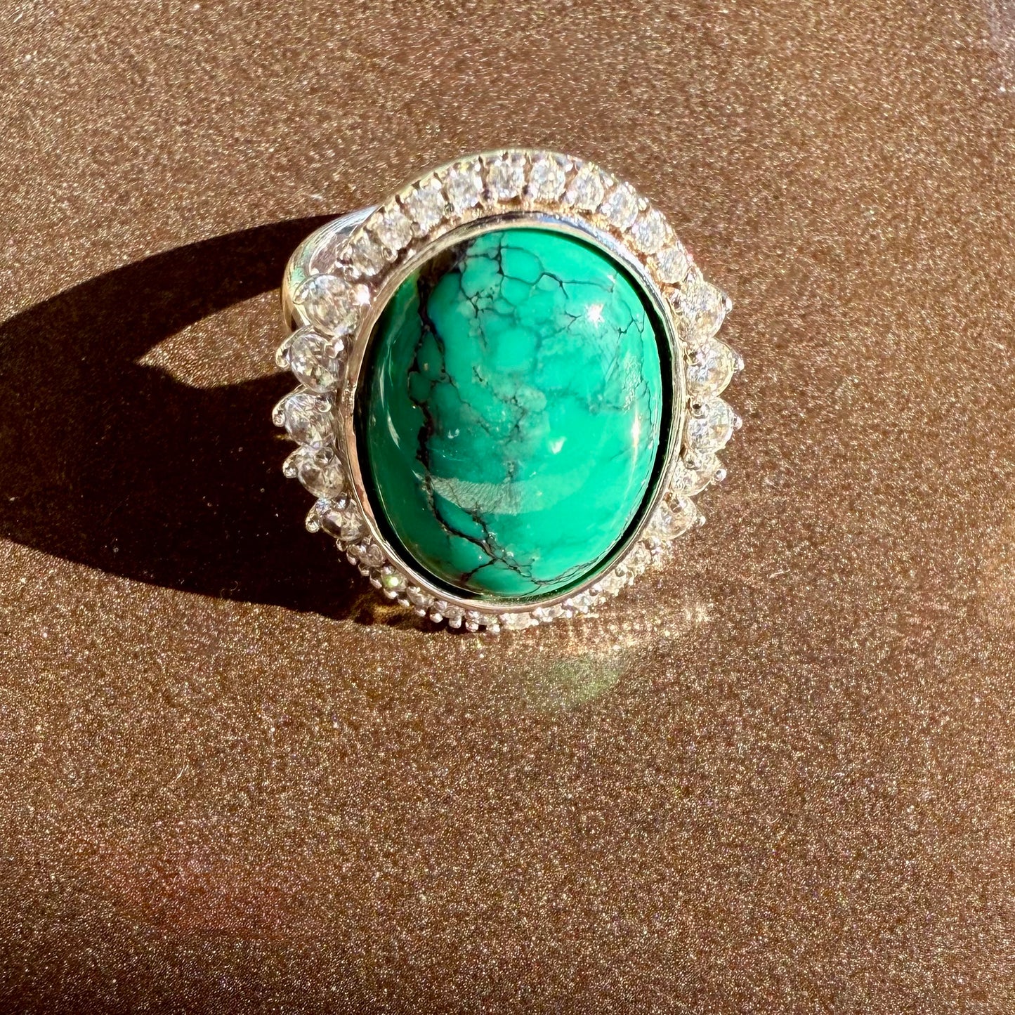Vintage Joseph Esposito Turquoise Halo Ring