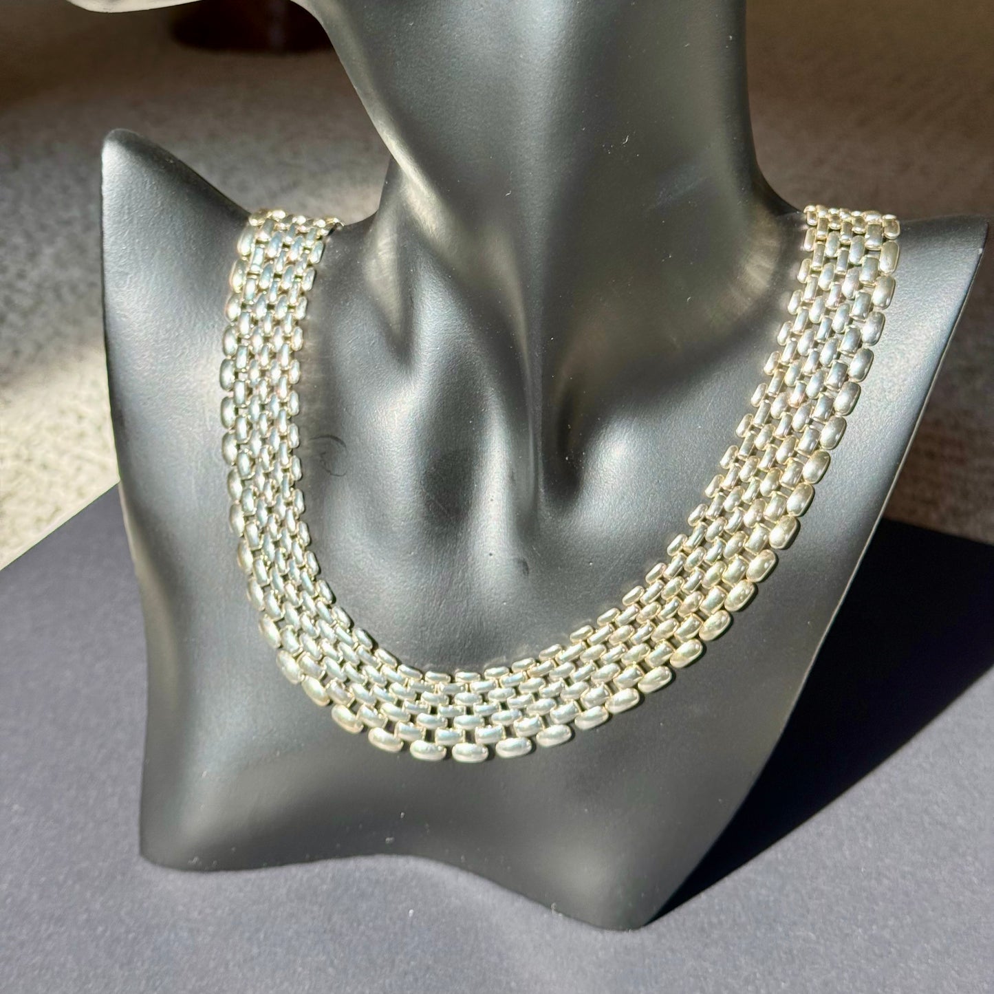 Vintage Avon Silver Plated Panther Necklace