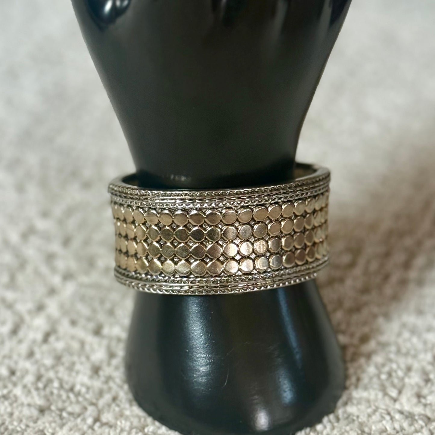 Silver and Gold Toned Clamp Bracelet