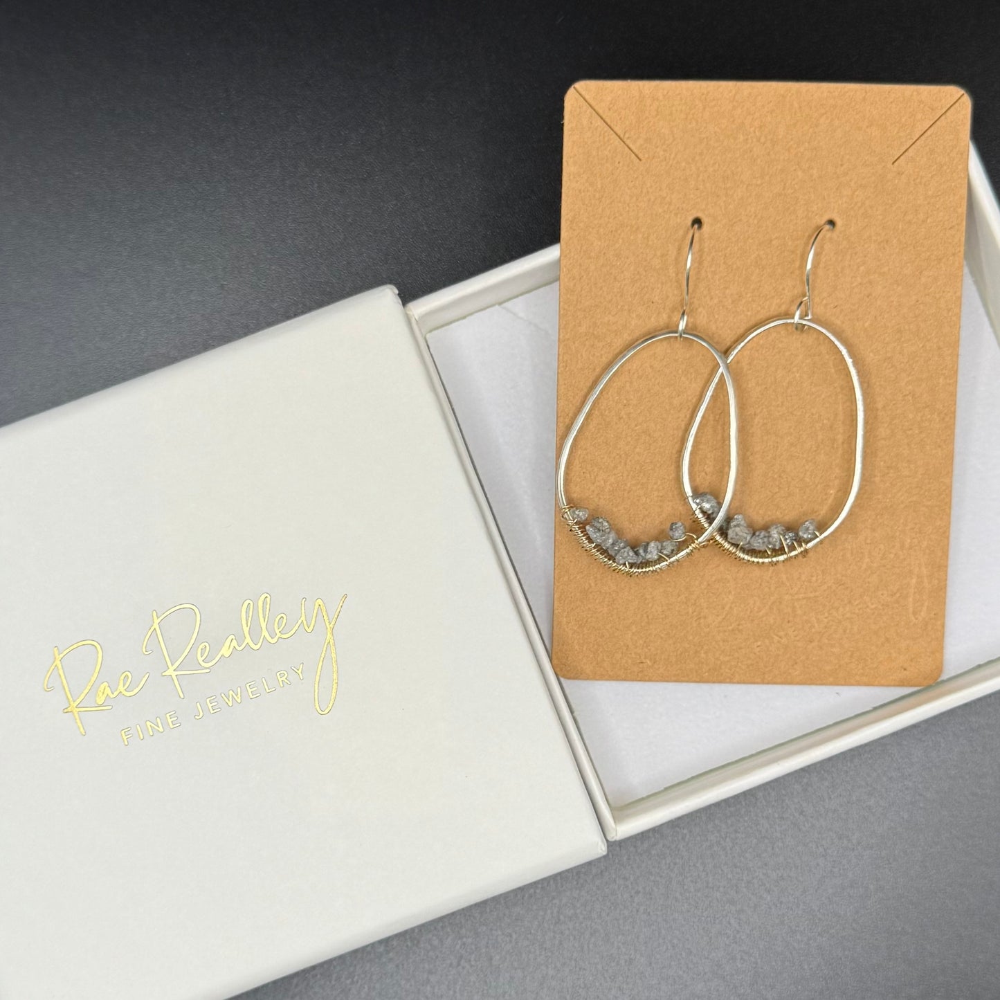 Uncut Diamond Hoops