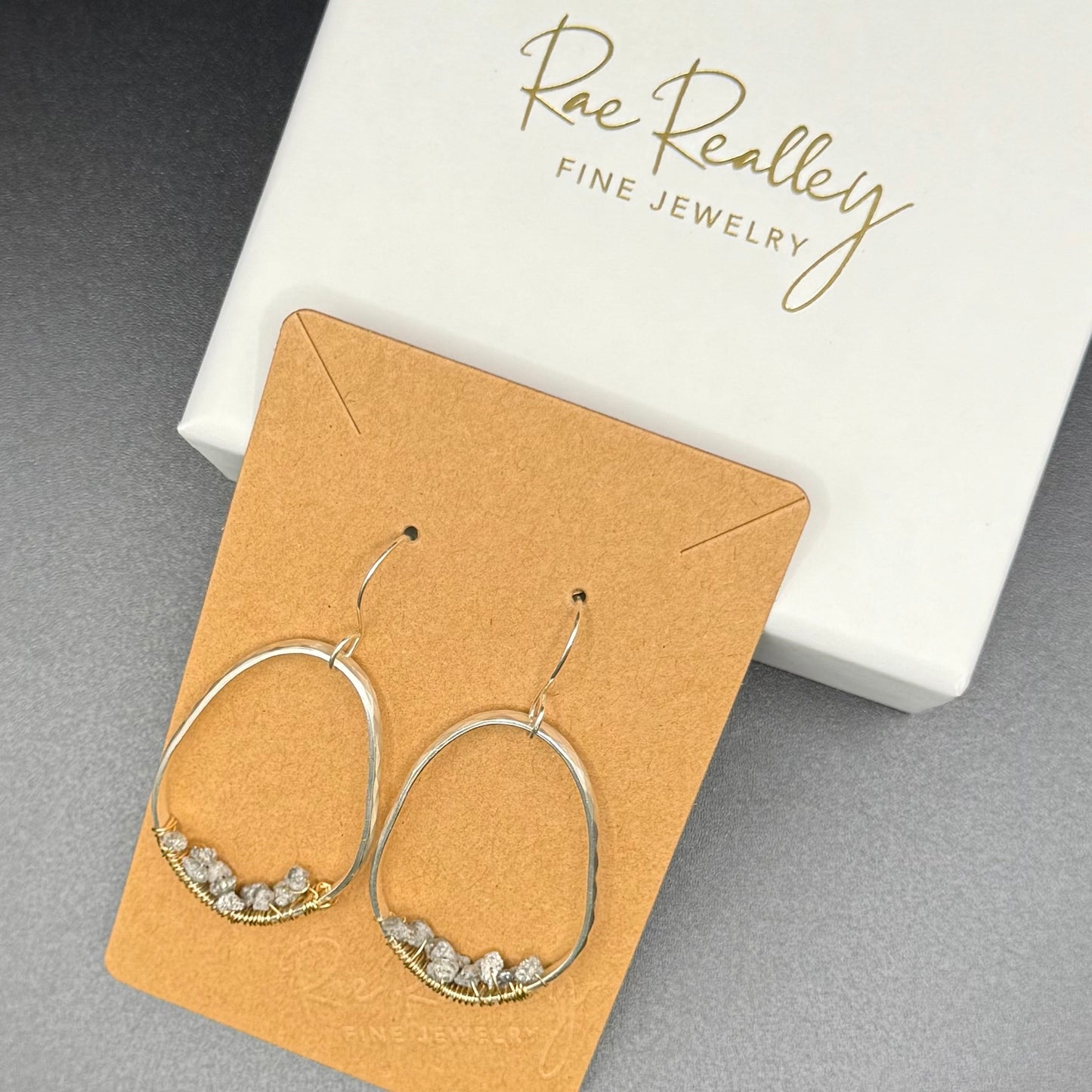 Uncut Diamond Hoops