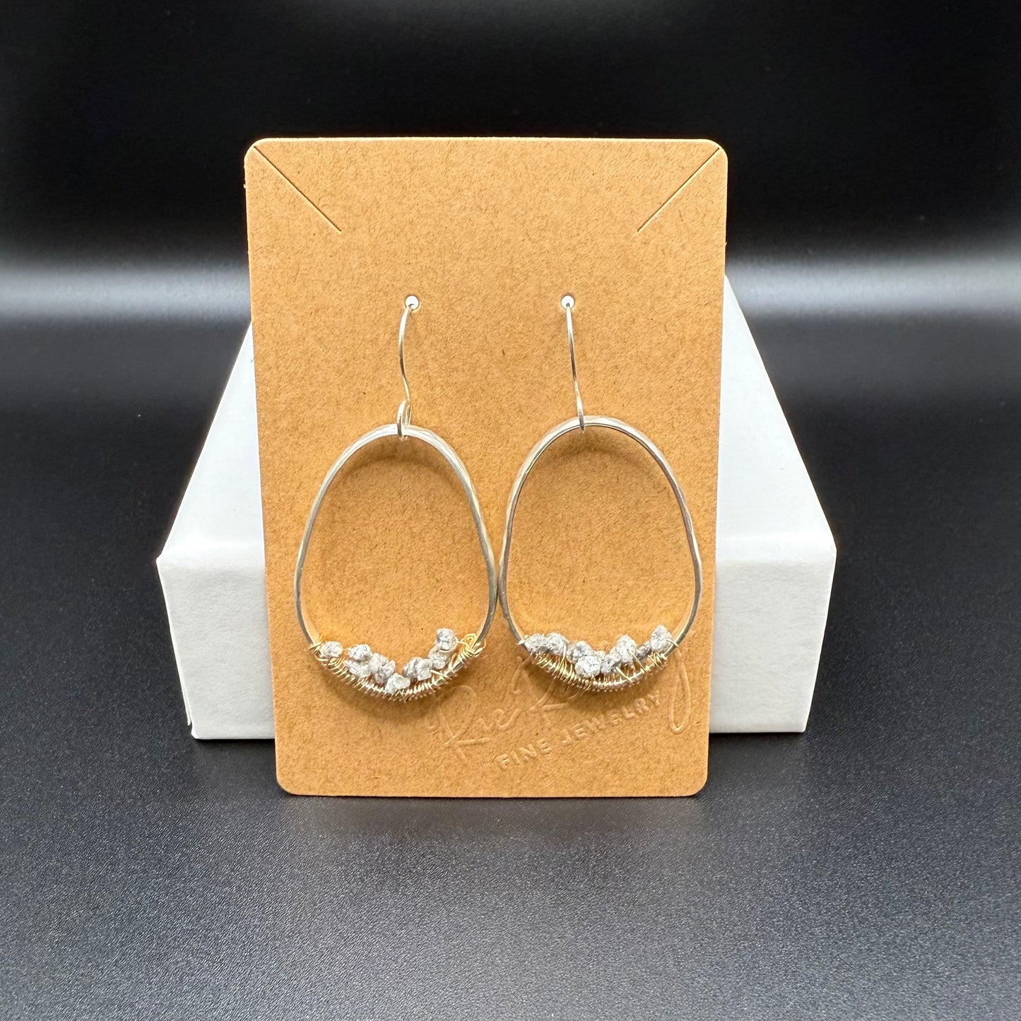 Uncut Diamond Hoops