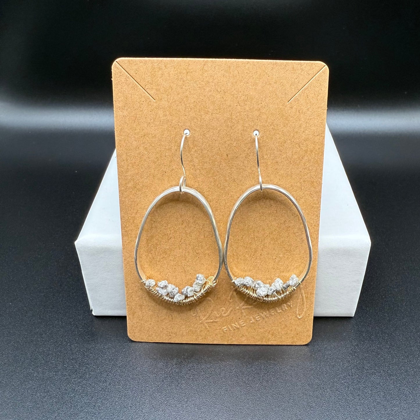 Uncut Diamond Hoops
