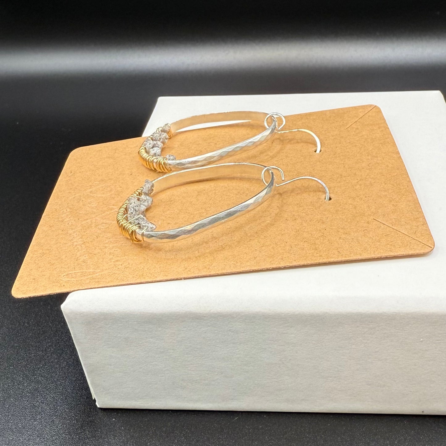 Uncut Diamond Hoops