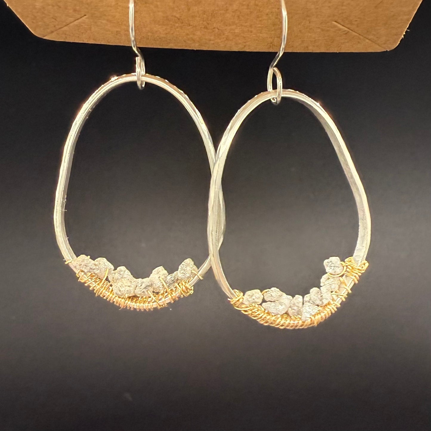 Uncut Diamond Hoops