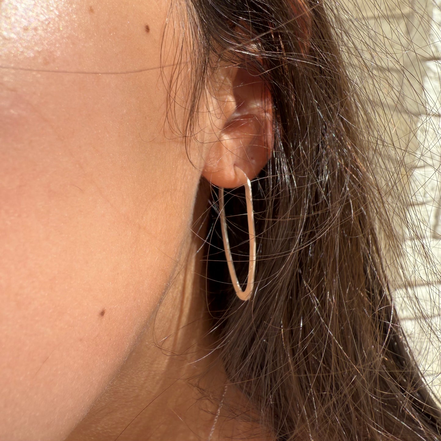 Elongated Hoop Earrings