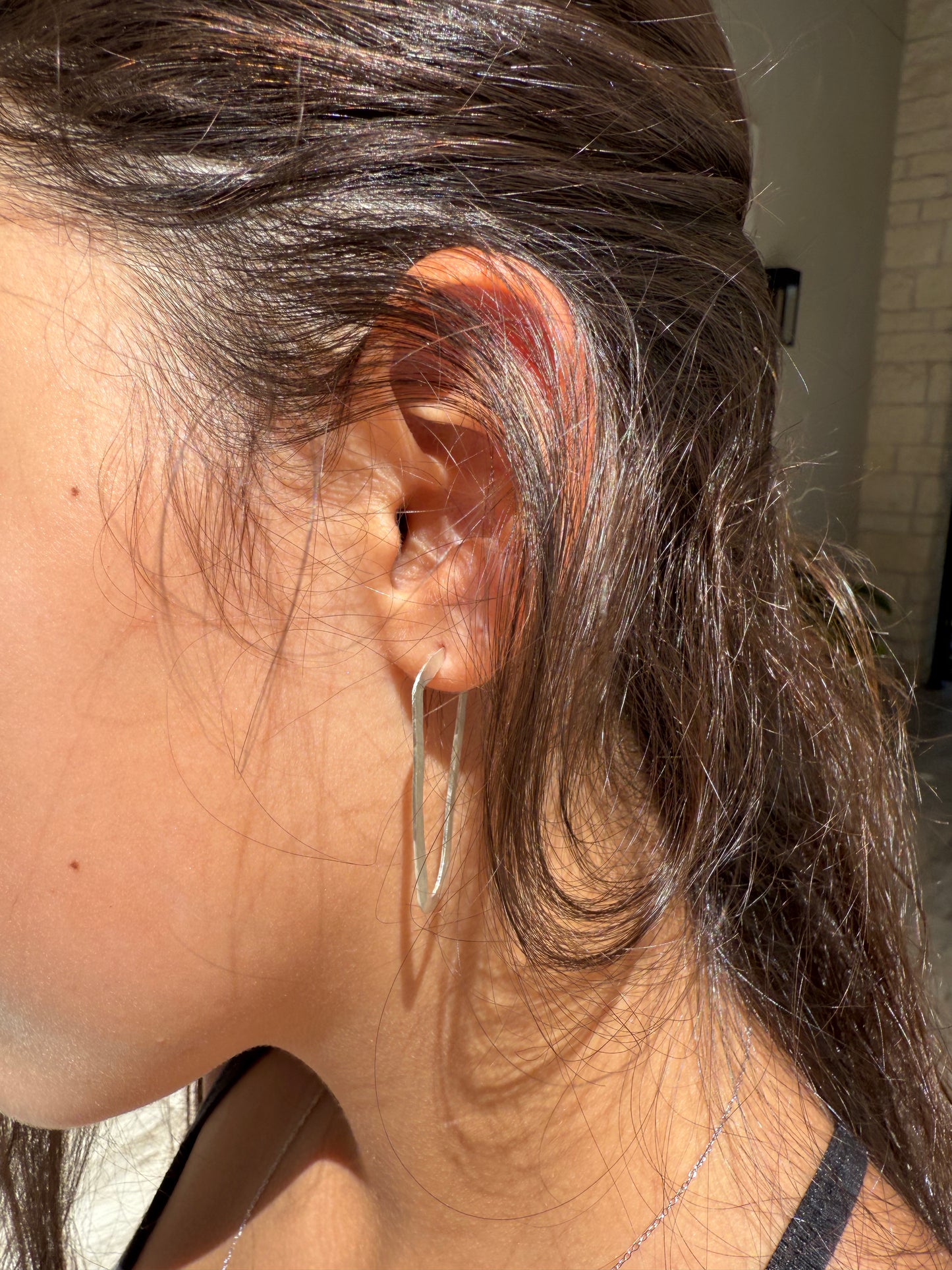 Elongated Hoop Earrings