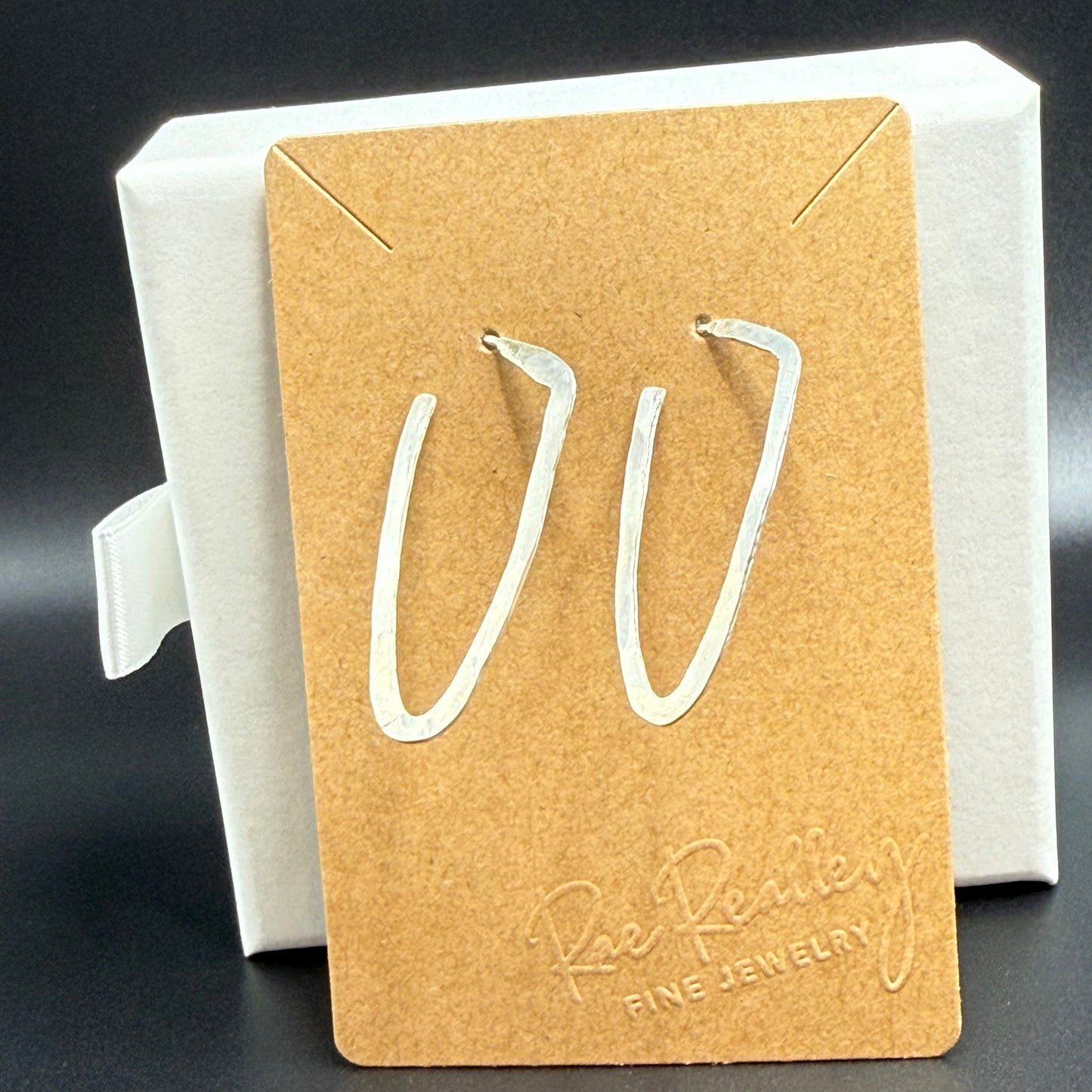 Elongated Hoop Earrings