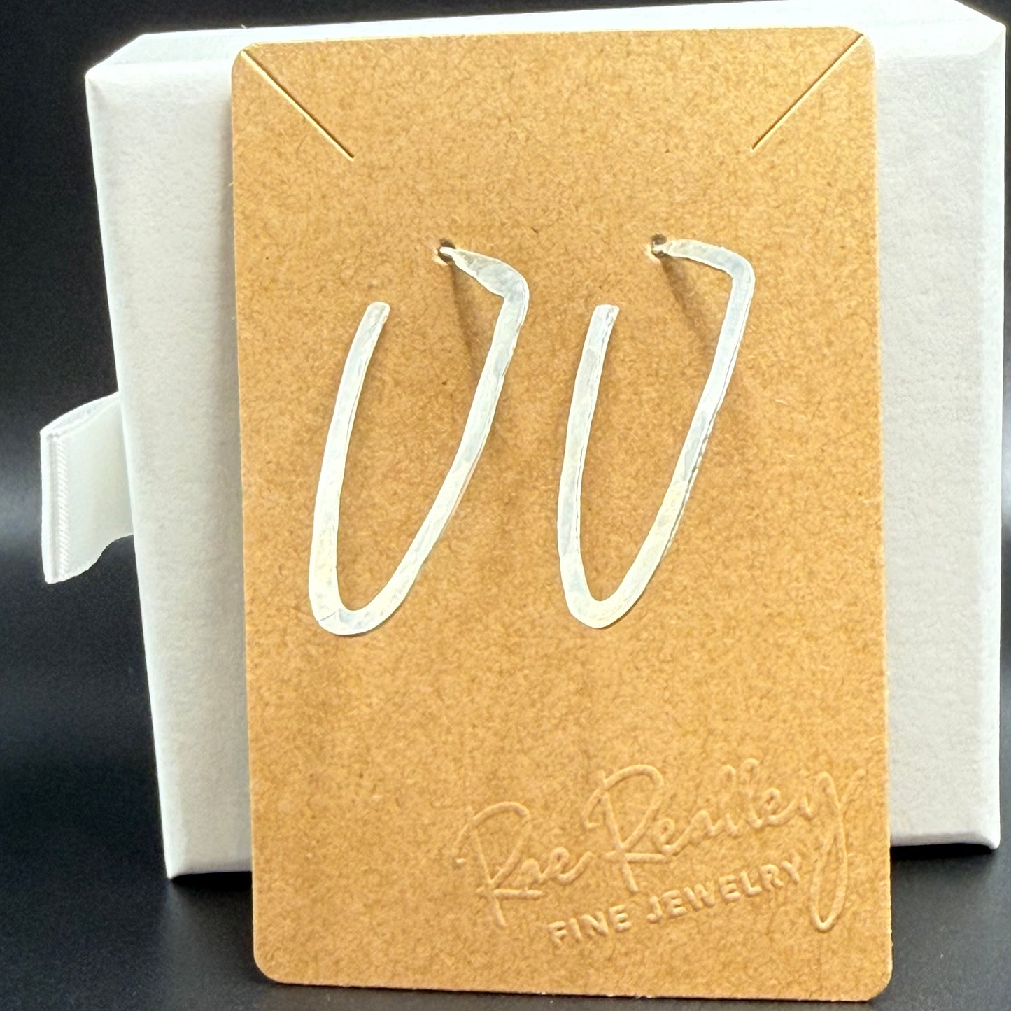 Elongated Hoop Earrings