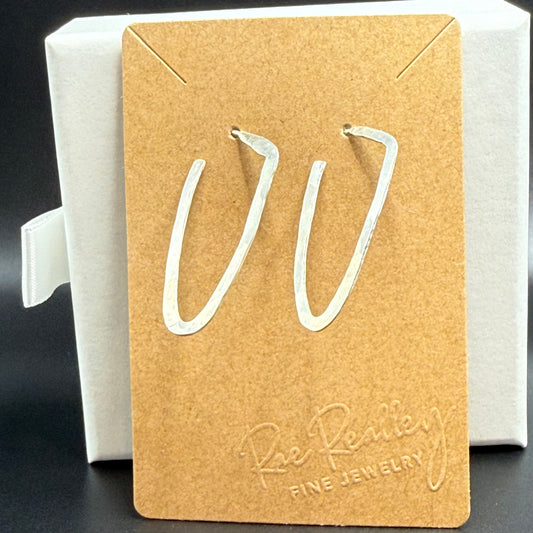 Elongated Hoop Earrings