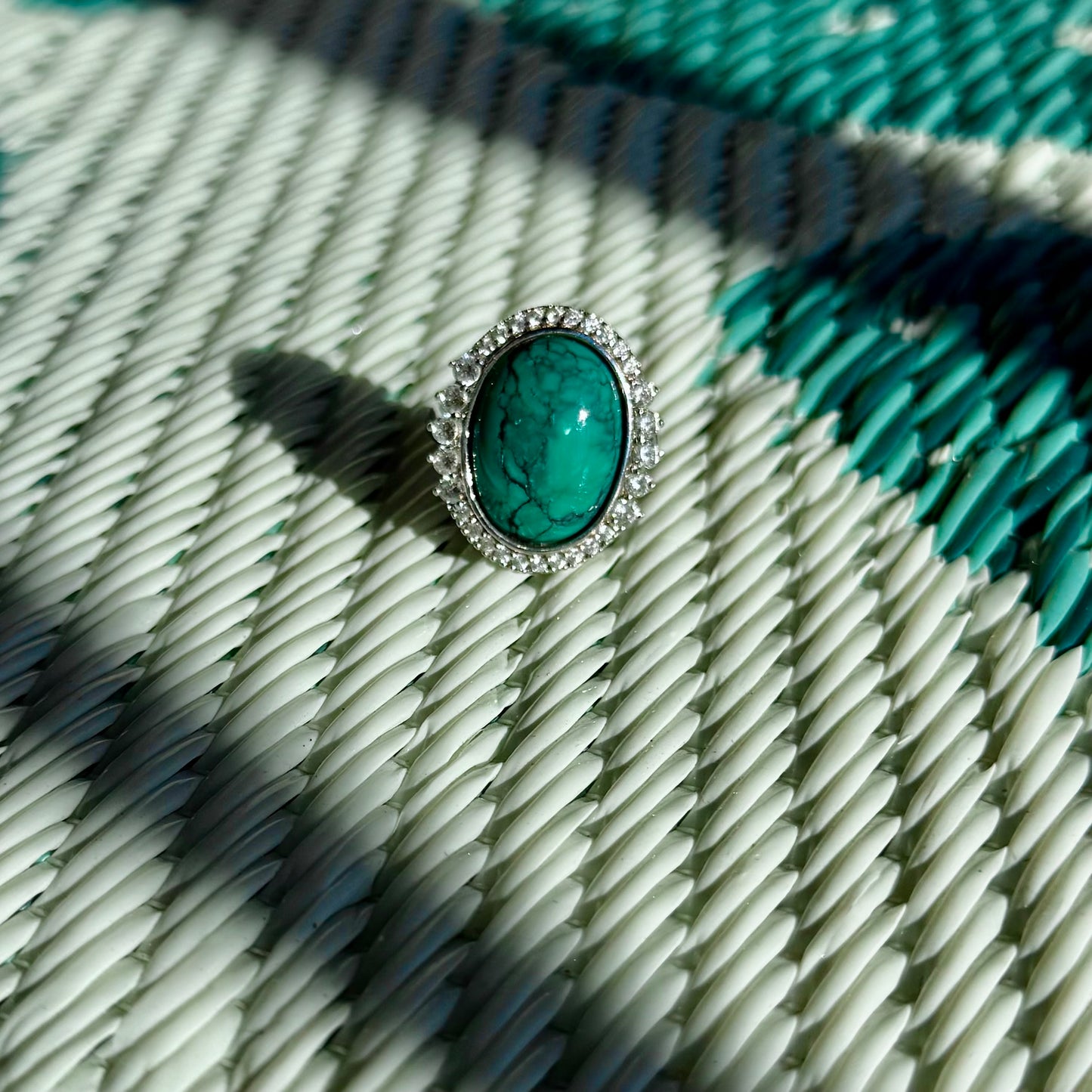 Vintage Joseph Esposito Turquoise Halo Ring
