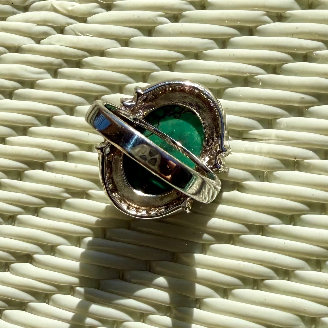 Vintage Joseph Esposito Turquoise Halo Ring