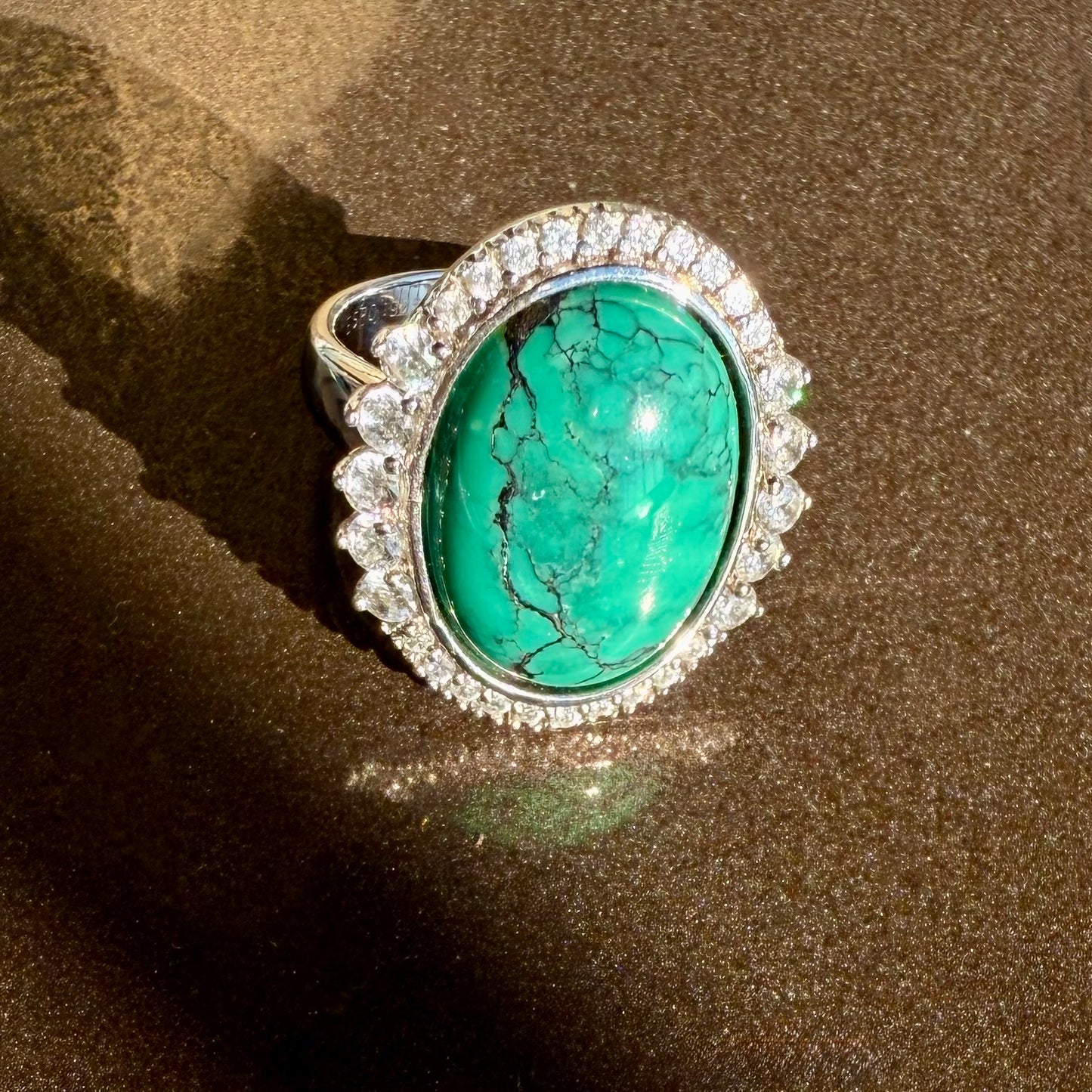 Vintage Joseph Esposito Turquoise Halo Ring