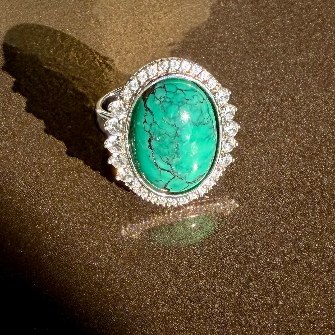 Vintage Joseph Esposito Turquoise Halo Ring