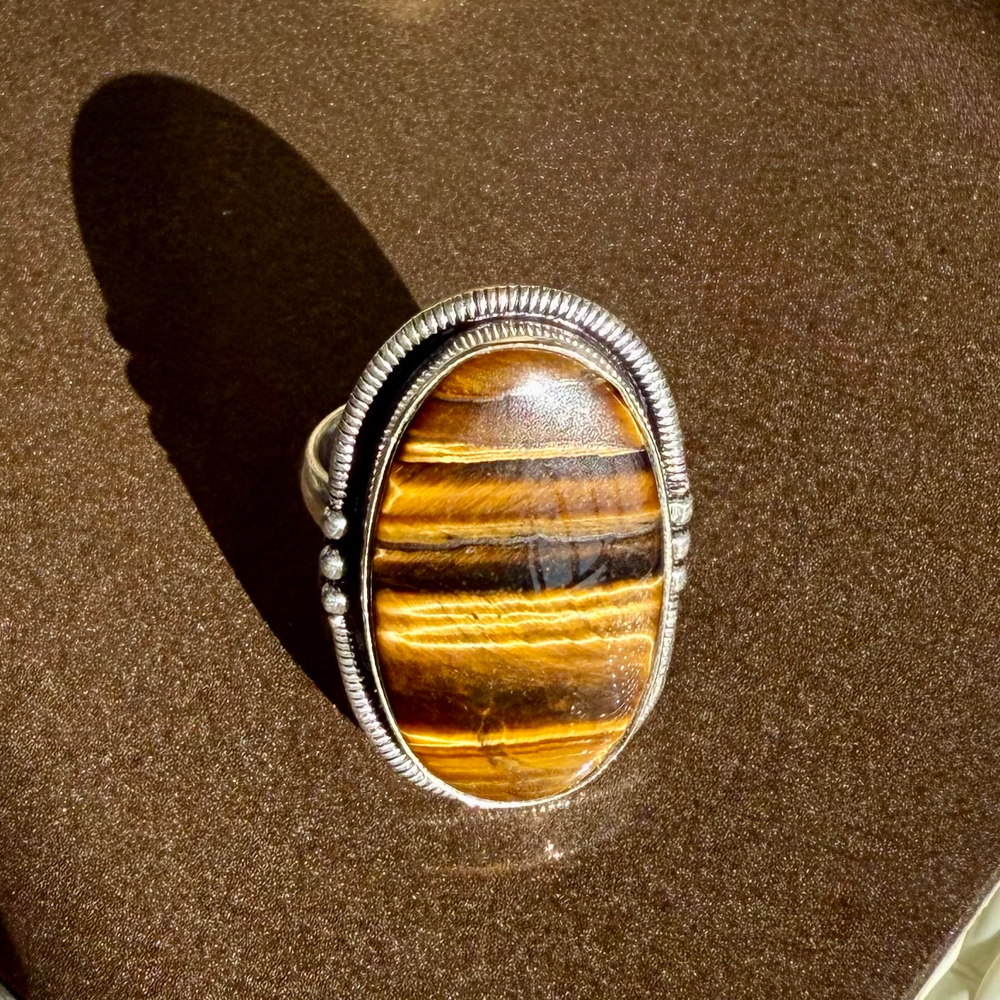 Vintage Sterling Silver Tiger's Eye Ring