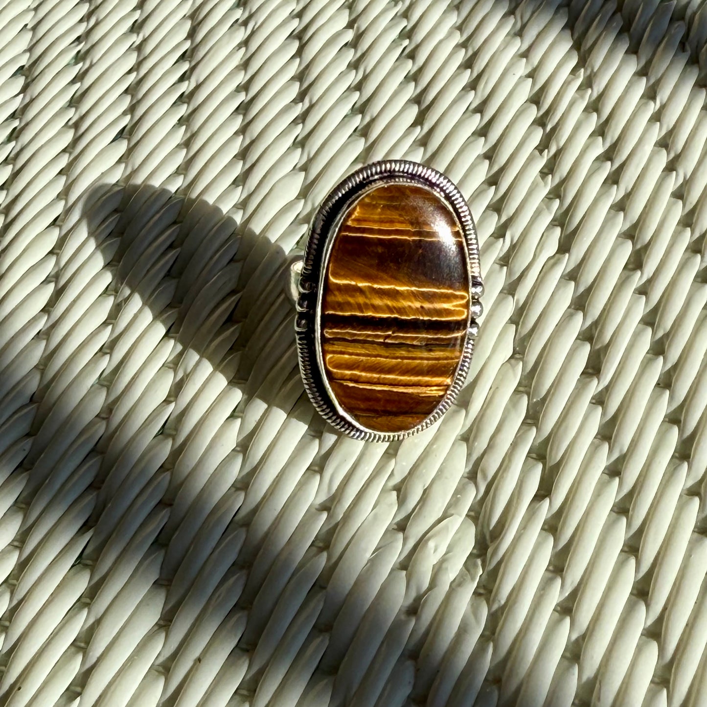 Vintage Sterling Silver Tiger's Eye Ring