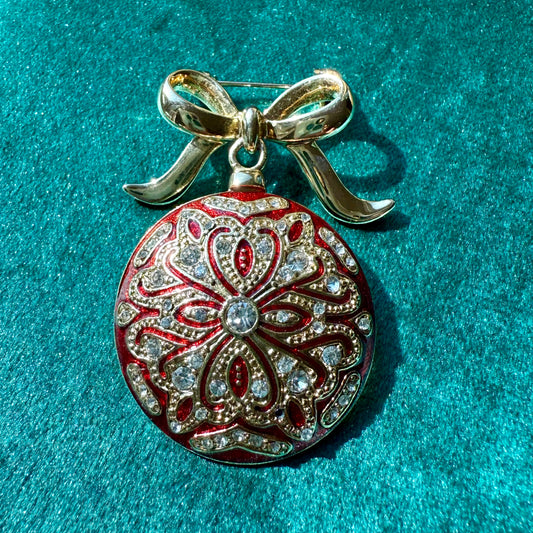 Monet Vintage Holiday Ornament Brooch